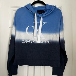 Calvin Klein Blue and White Gradient Hoodie